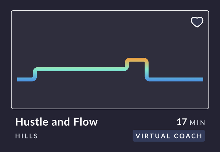 The Hustle and Flow virtual coach program selector in the JRNY app.