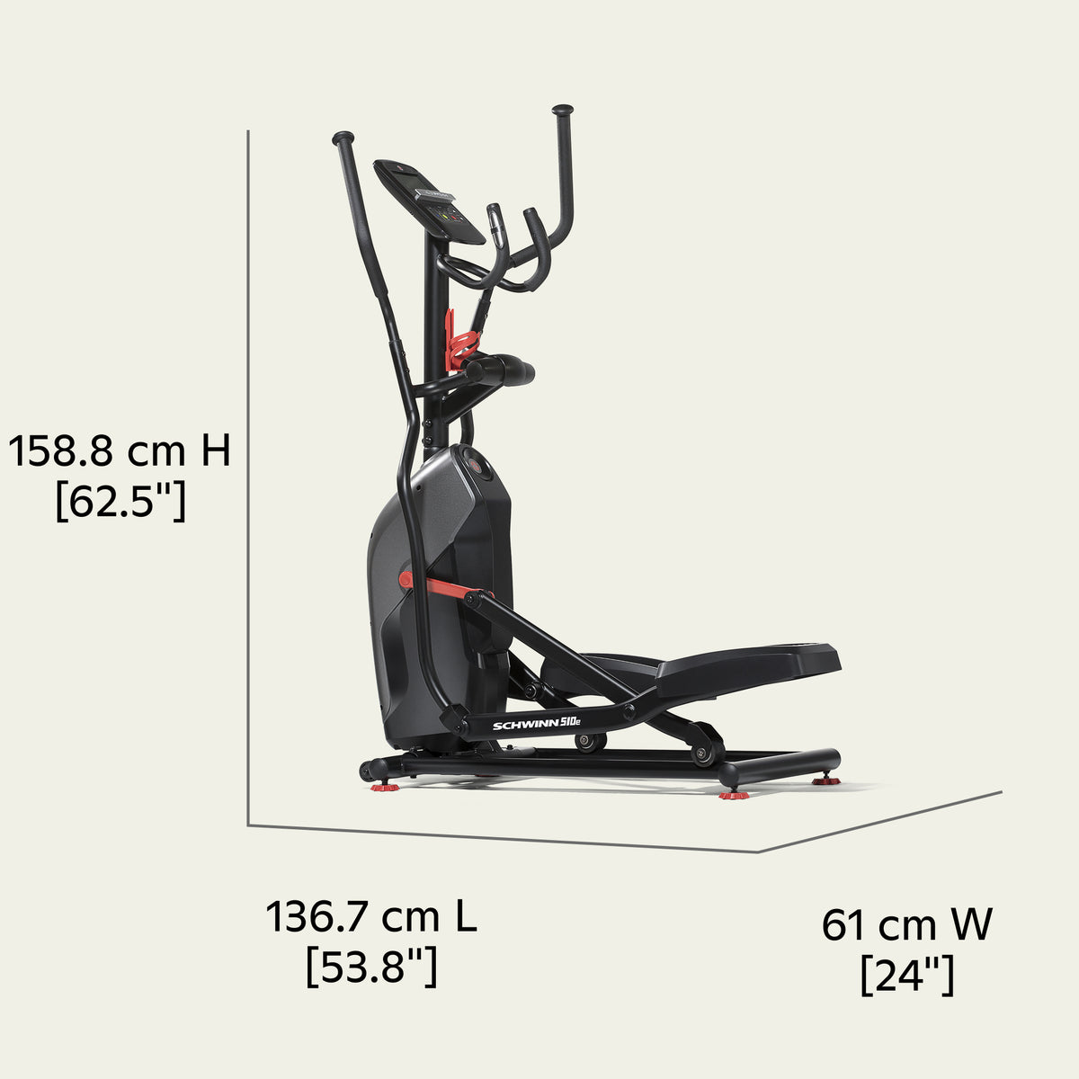 Schwinn 510E Ellittica Dimensions