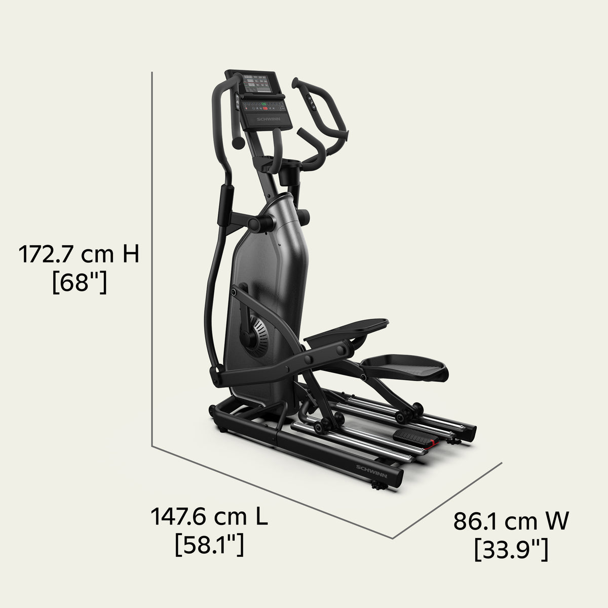 Schwinn 590E Ellittica Dimensions
