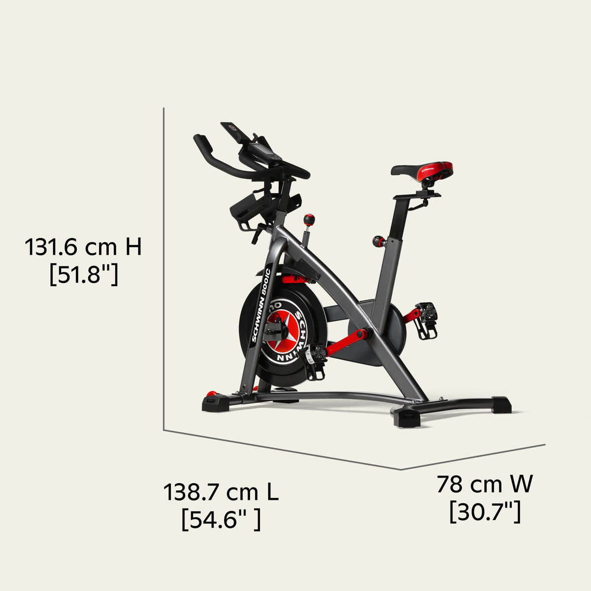 Spin bike Schwinn 800IC Dimensions