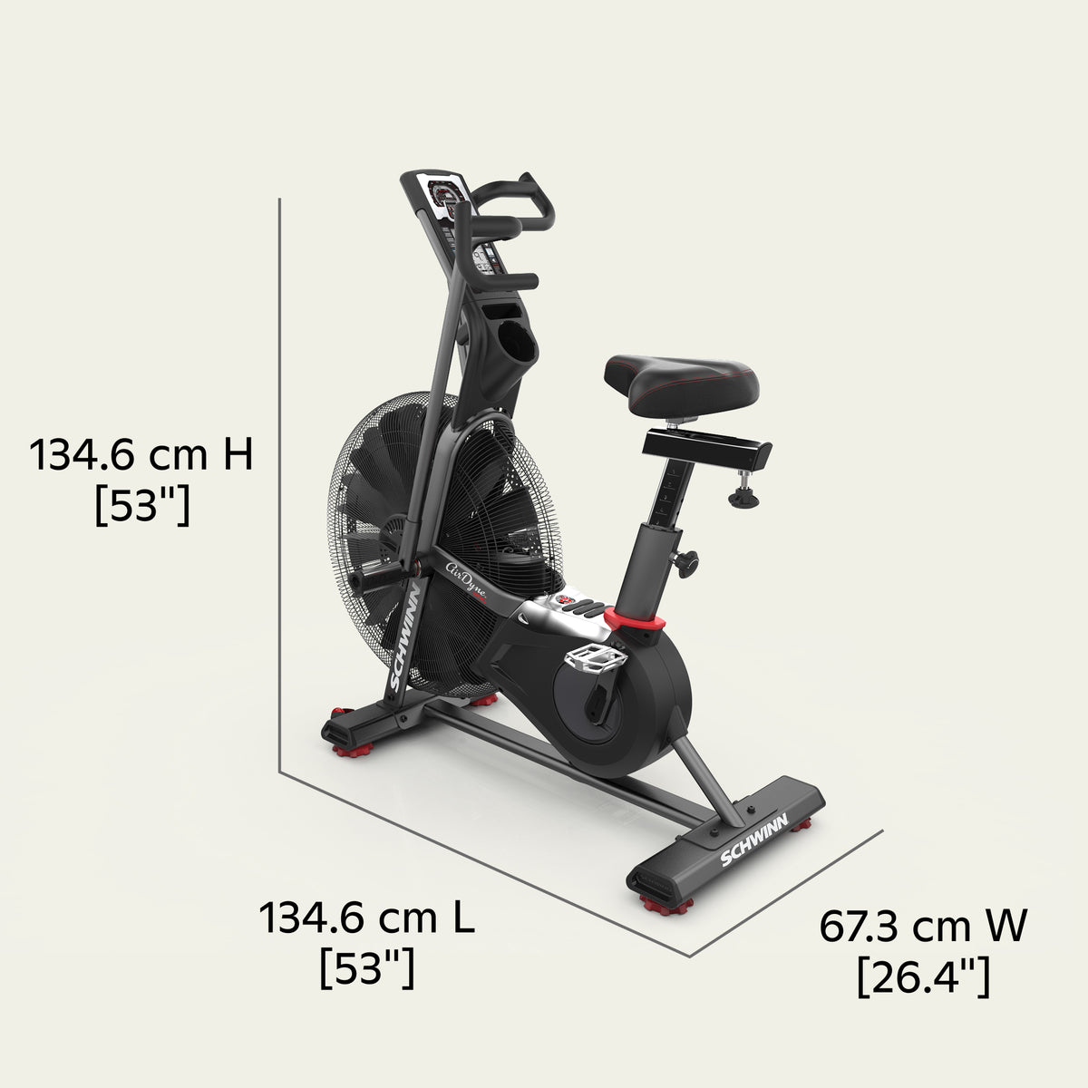 Schwinn Airdyne AD8 Dimensions