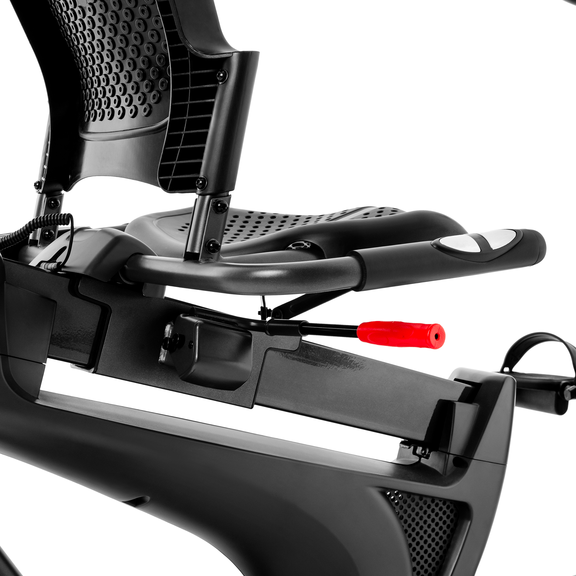 Schwinn 510R Recumbent Bike seat adjustment lever.