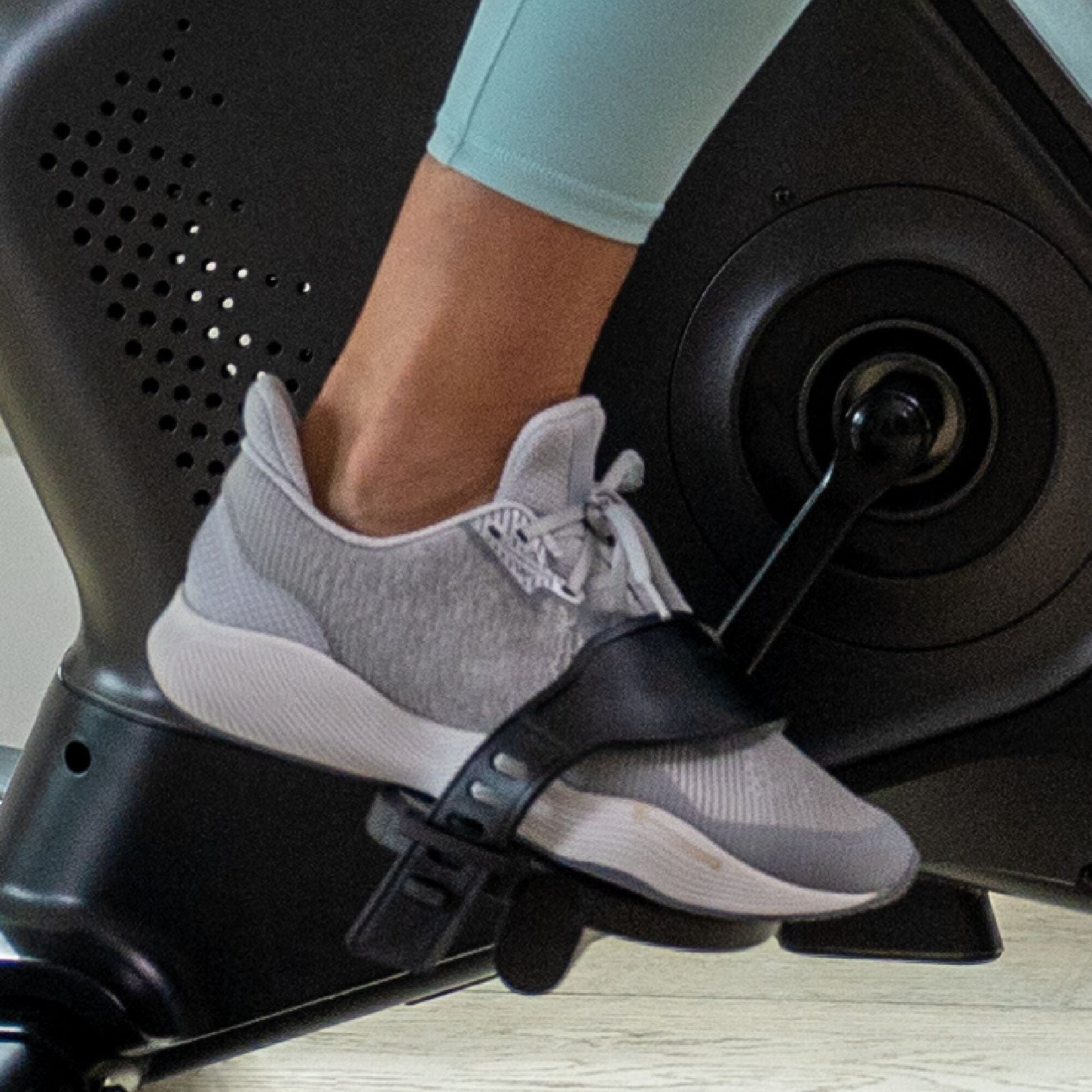 Schwinn 590U Upright Bike pedal in use.