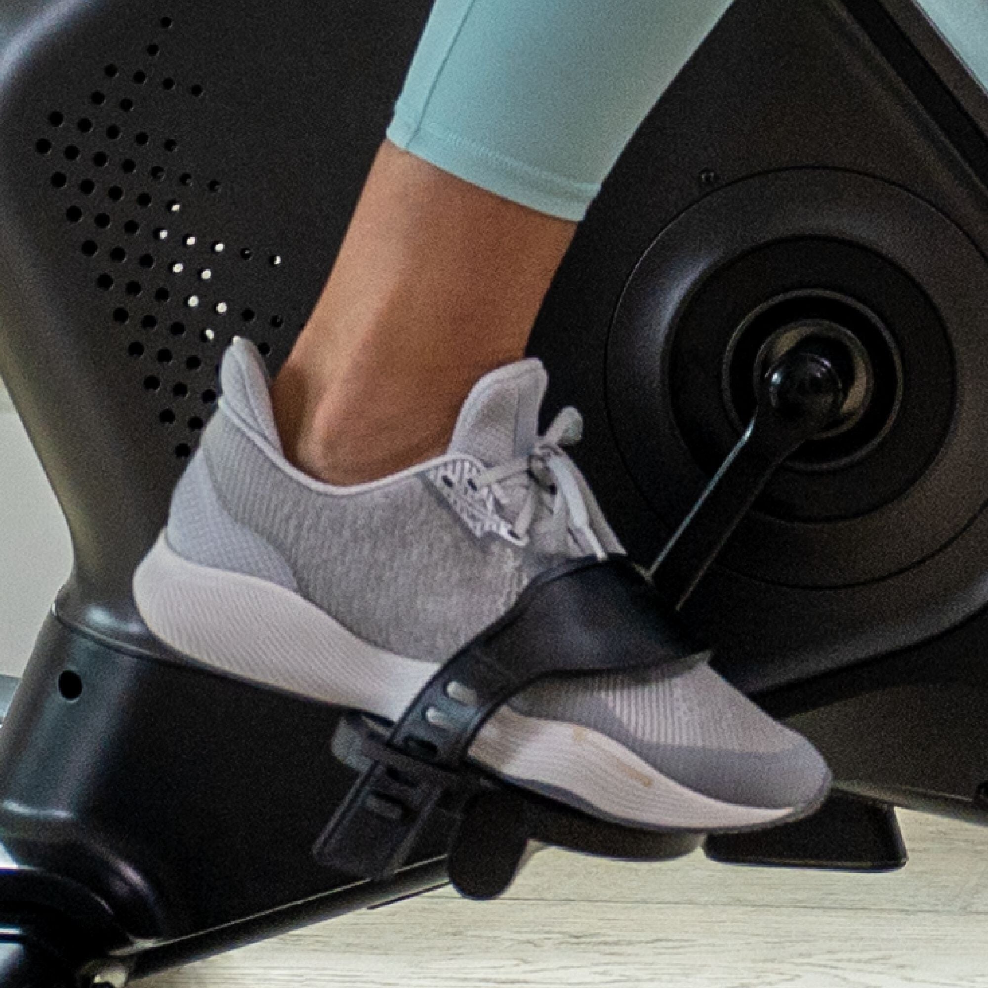 Schwinn 590U Upright Bike pedal in use.