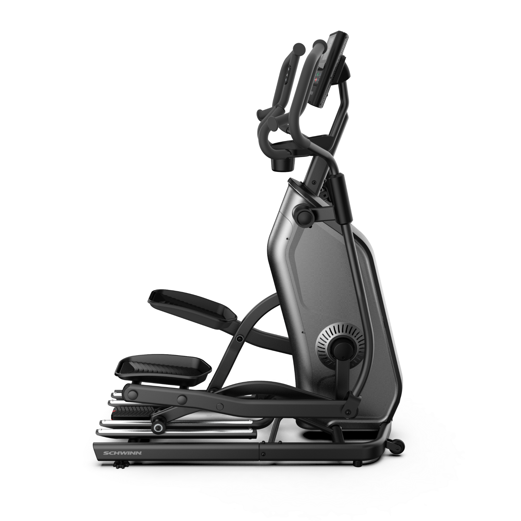 Side view of the Schwinn 590E Elliptical.