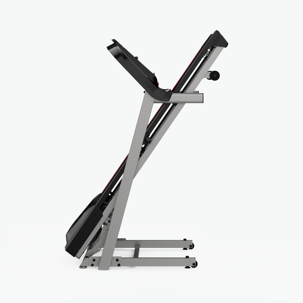 Schwinn SFT3.5 Laufband zur Aufbewahrung zusammengeklappt.