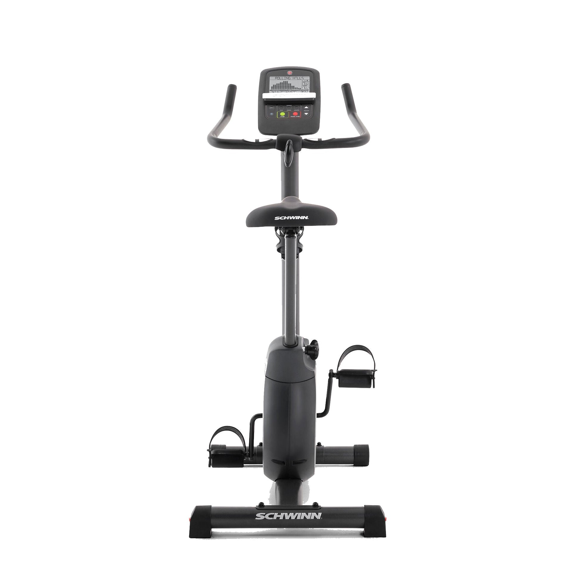 Rear view of the Schwinn 510U Upright Bike.