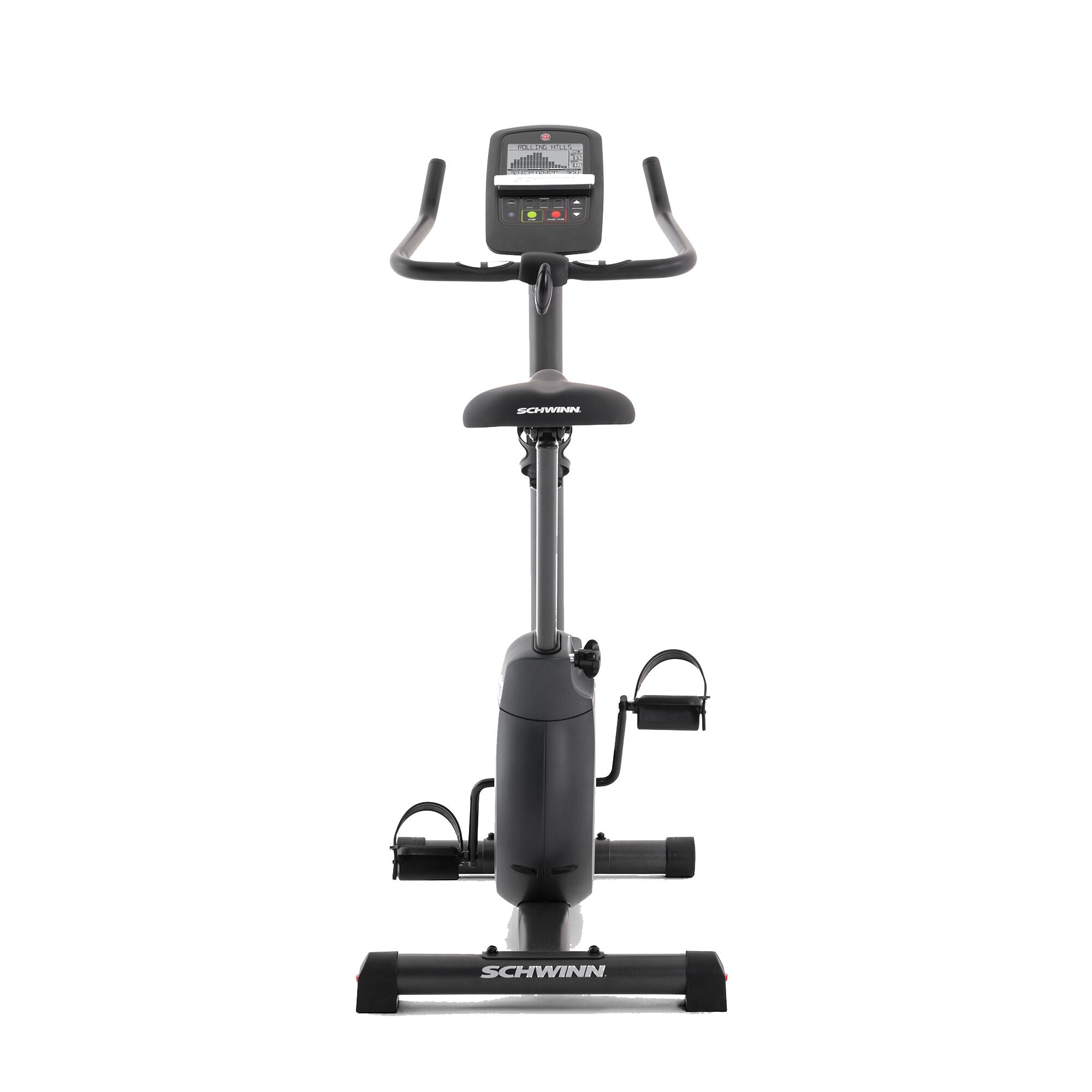 Rear view of the Schwinn 510U Upright Bike.
