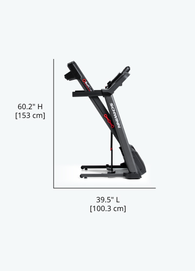 510T / 810 Treadmill Folded Dimensions  - Length 44.5 inches, Width 39.6 inches, Height 70 inches