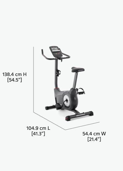 Schwinn 510U / 130 Bike Dimensions - Length 104.9 cm, Width 54.4 cm, Height 138.4 cm